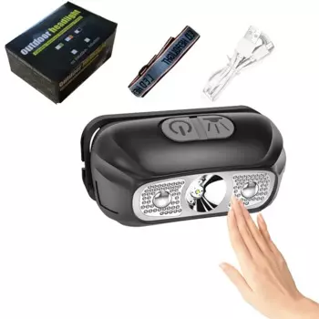 Мини-перезаряжаемый Мощный Сенсорный Налобный Фонарь USB COB Светодиодный Светильник Для Рыбалки, Кемпинга, Езды На Велосипеде