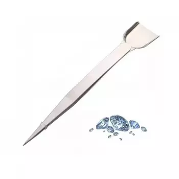 Серебряные мини-пинцеты из нержавеющей стали для ювелирных изделий, драгоценных камней с мини-лопатой, принадлежности для сортировки бусин