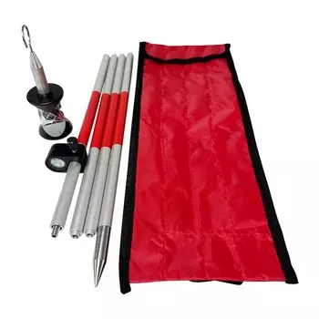 Мини-призма 360 градусов с серебряным покрытием, 4 полюса для тахеометра Leica SWISS TYPE NIKON заменяет алюминиевый сплав GRZ101