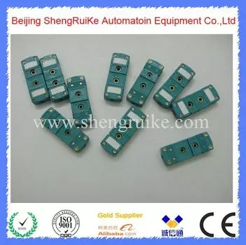 Мини-разъем термопары типа K OMEGA, плоский штекер и гнездо зеленого цвета