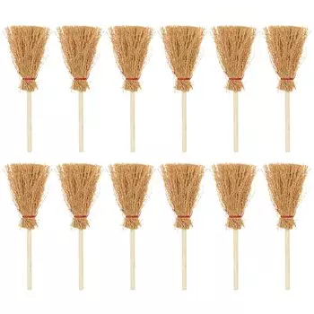 Мини соломенные метлы для Хэллоуина