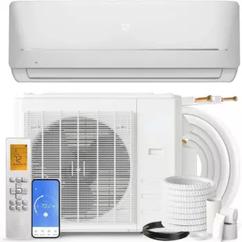 Мини-сплит-кондиционер и обогреватель, 12000 BTU, 115V, 20,8 SEER2, настенный бесканальный инвертор, Система Теплового Насоса