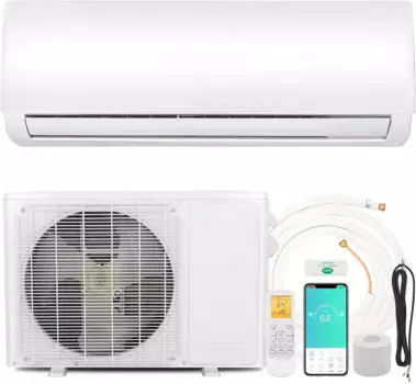 Мини Сплит-кондиционер и обогреватель с поддержкой Wi-Fi 9000 BTU, 19 SEER2 115 в Сплит блок переменного тока, система инвертора без каналов с тепловым насосом