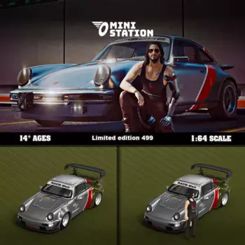 Мини-станция 1:64 Игрушечная модель автомобиля RWB964 литье под давлением демонстрация коллекционных автомобилей