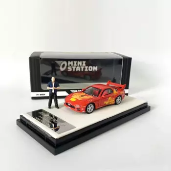 Мини-станция модель автомобиля модели 1:64, металлический сплав, литой спортивный автомобиль-оранжевый