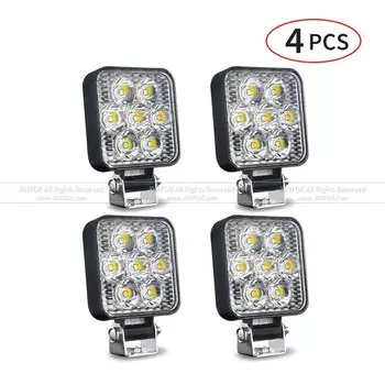 Мини-тонкий 2,5-дюймовый квадратный светодиодный рабочий фонарь 21 Вт для бездорожья, светодиодный светильник 9 В-30 В для вождения, алюминиевый внедорожник, грузовик, двигатель, противотуманная фара