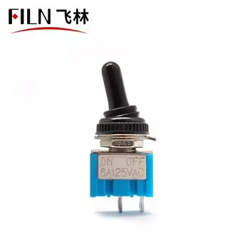 Мини-тумблер FILN ON-OFF MTS-101 синий 6A 125В