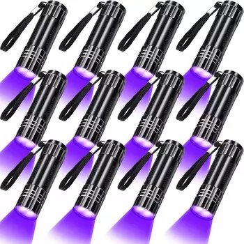 Мини УФ-фонарик черный 395-400 нм