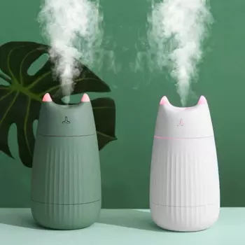 Мини-ультразвуковой ультра-тихий USB-милый портативный увлажнитель с прохладным туманом, 200 мл, для детей, 2 режима тумана, автоматическое отключение