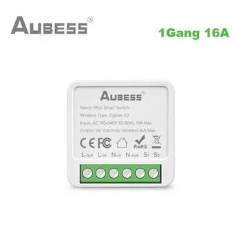 Мини-умный переключатель Tuya ZigBee 16/10A 1/2/3/4 Gang, 2-стороннее управление, модуль автоматизации умного дома, умная жизнь через Alexa Google Home