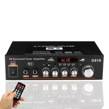 Мини-усилитель G919, стерео усилитель мощности с поддержкой аудио, bluetooth, FM, SD, Hi-Fi, 2-канальный усилитель мощности, автомобильный 12 В, USB, SD-карта, mp3-плеер