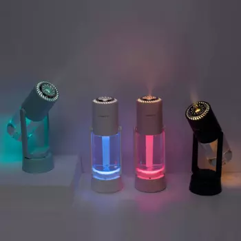 Мини-увлажнитель воздуха с сертификатом KC, 360 мл, бесшумные настольные USB-увлажнители воздуха с 7-цветной подсветкой для дома, детской спальни