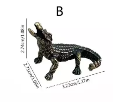 Миниатюрная бронзовая статуэтка крокодила MOONBIFFY