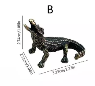 Миниатюрная бронзовая статуэтка крокодила MOONBIFFY