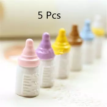 Миниатюрная бутылочка для молока из смолы SIBAOLU, набор из 5 штук