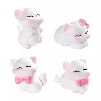 Миниатюрная фигурка белого котенка Tongyue