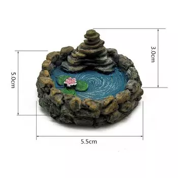 Миниатюрная фигурка пруда из смолы