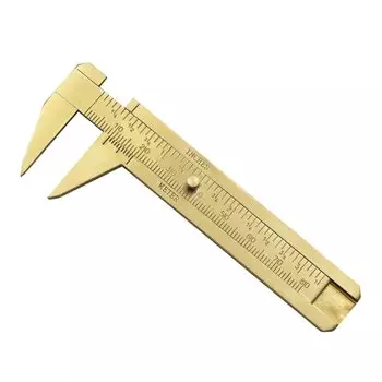 Миниатюрная латунная карманная линейка, ручной металлический нониусный калибр, линейка, измеритель G5AB
