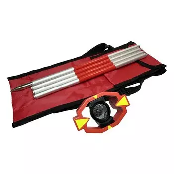 Миниатюрная призма с серебряным покрытием, с 4 полюсами 0 мм, для всех станций, миниатюрный прибор для наблюдения за призмой