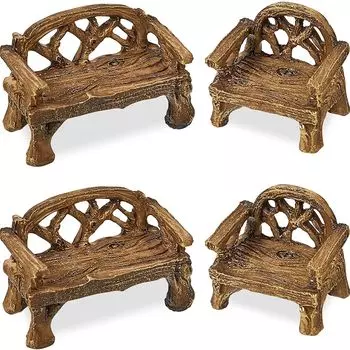 Миниатюрная скамейка из смолы Foundtwo