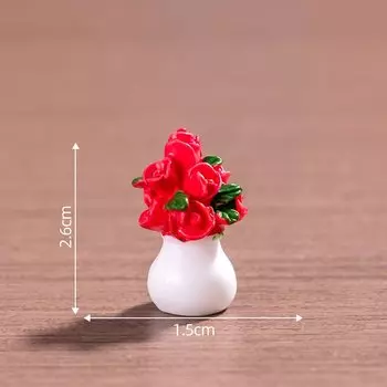 Миниатюрная смоляная роза PlumHOME 1/12