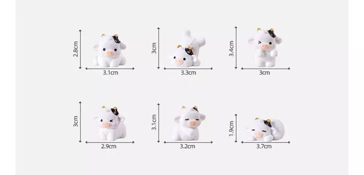 Миниатюрная статуэтка коровы Tongyue