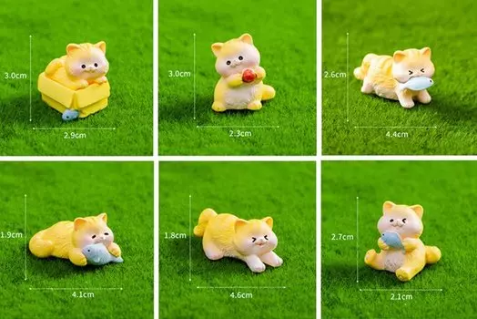 Миниатюрная статуэтка кошки из канифоли HKML