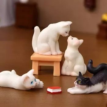 Миниатюрная статуэтка кошки MOONBIFFY из полимера