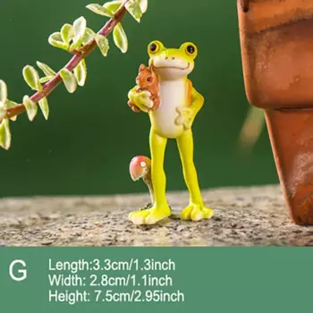 Миниатюрная статуэтка лягушки из смолы MOONBIFFY