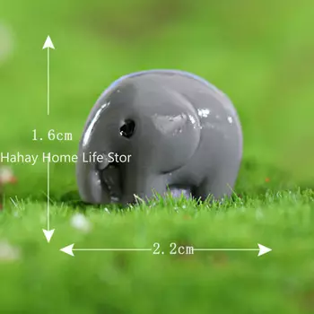 Миниатюрная статуэтка слона MOONBIFFY белая/серая