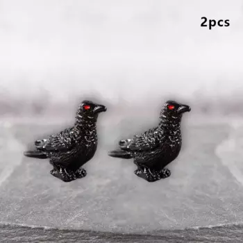 Миниатюрная статуэтка ворона надгробия из смолы PlumHOME