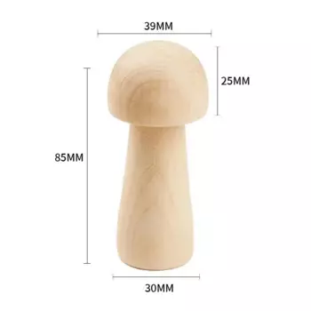 Миниатюрные деревянные модели грибов MOONBIFFY