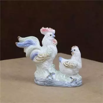 Миниатюрные фарфоровые фигурки куриц ZHENGHAN