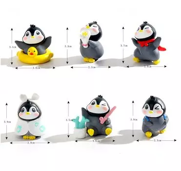 Миниатюрные фигурки пингвинов GRHO