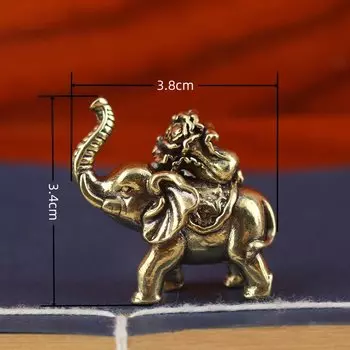 Миниатюрные фигурки слонов из латуни CANAMEK