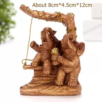 Миниатюрные фигурки влюбленных слонов ZHENGHAN