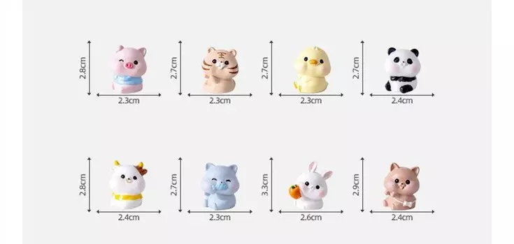 Миниатюрные фигурки животных Tongyue