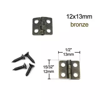 Миниатюрные петли, 12 шт, 12x13 мм, HZYUEGOU