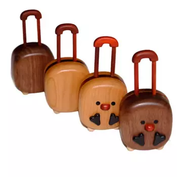 Миниатюрные предметы для кукольного домика, аксессуары для мебели, магнитный мини-чемодан из бука/Шкатулка для украшений, аксессуары для мебели