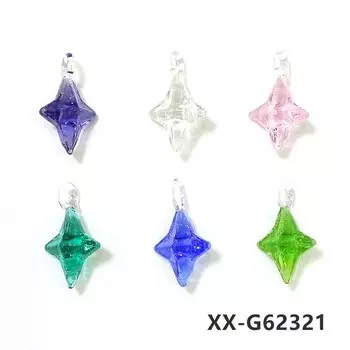 Миниатюрные стеклянные звёзды JSSMTLP 6 шт.