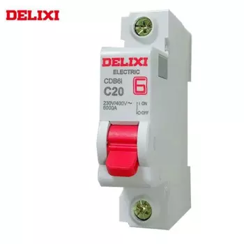 Миниатюрный автоматический выключатель DELIXI MCB CDB6i 6KA 1P Тип C 230 В/400 В 1A 2A 3A 4A 6A 10A 16A 20A 25A 32A 40A 50A 63A