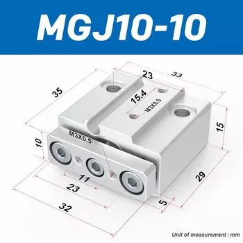 Миниатюрный цилиндр направляющего стержня серии MGJ MGJ6-5 MGJ6-10 MGJ6-15 MGJ10-5 MGJ10-10 MGJ10-15 MGJ10-20
