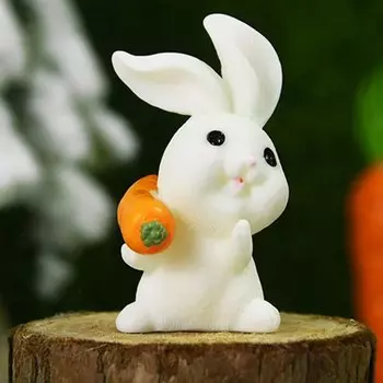Миниатюрный декоративный кролик из смолы