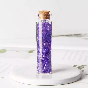 Миниатюрный кварцевый кристалл в стеклянной бутылке vinswet