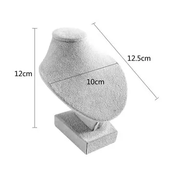 Миниатюрный Манекен Для Демонстрации Ювелирных Изделий, Серьги, Ожерелье, Держатель, Бархатная Модель, Подставка Для Шеи