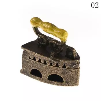 Миниатюрный металлический утюг для кукольного домика GCDHome