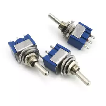 10 шт./лот миниатюрный рычажный переключатель, регулируемый выключатель, 6 А, 125 В переменного тока/3 А, 250 В переменного тока, миниатюрный рычажный переключатель, 3-контактный ВКЛ./вкл