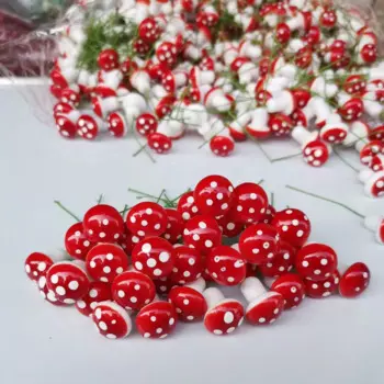 Миниатюры грибов из смолы DAY DAY FUN, набор из 20 штук