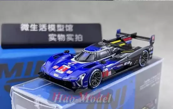 MINIGT 1/64 для Cadillac V-Series.R, модель гоночного автомобиля из сплава, литой под давлением металл, имитация подарка на день рождения для мальчиков, коллекция для хобби