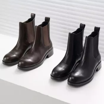 Минималистичные женские ботинки челси Dave & Di из натуральной кожи на английском языке, эластичные женские короткие ботинки с круглым носком, женская обувь